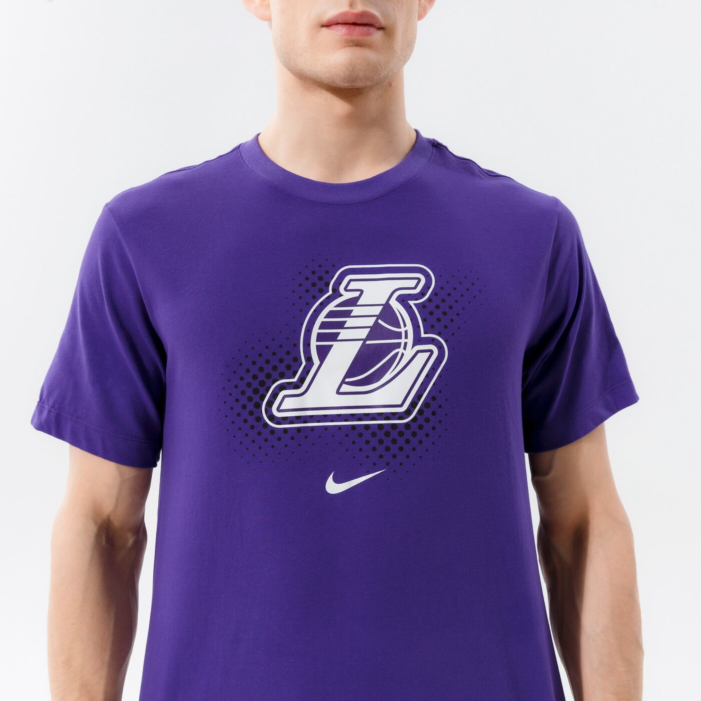 Мъжка тениска NIKE ТЕНИСКА LAL M NK DF ES FTPK LGO SS TEE NBA dh7091-547 цвят виолетов