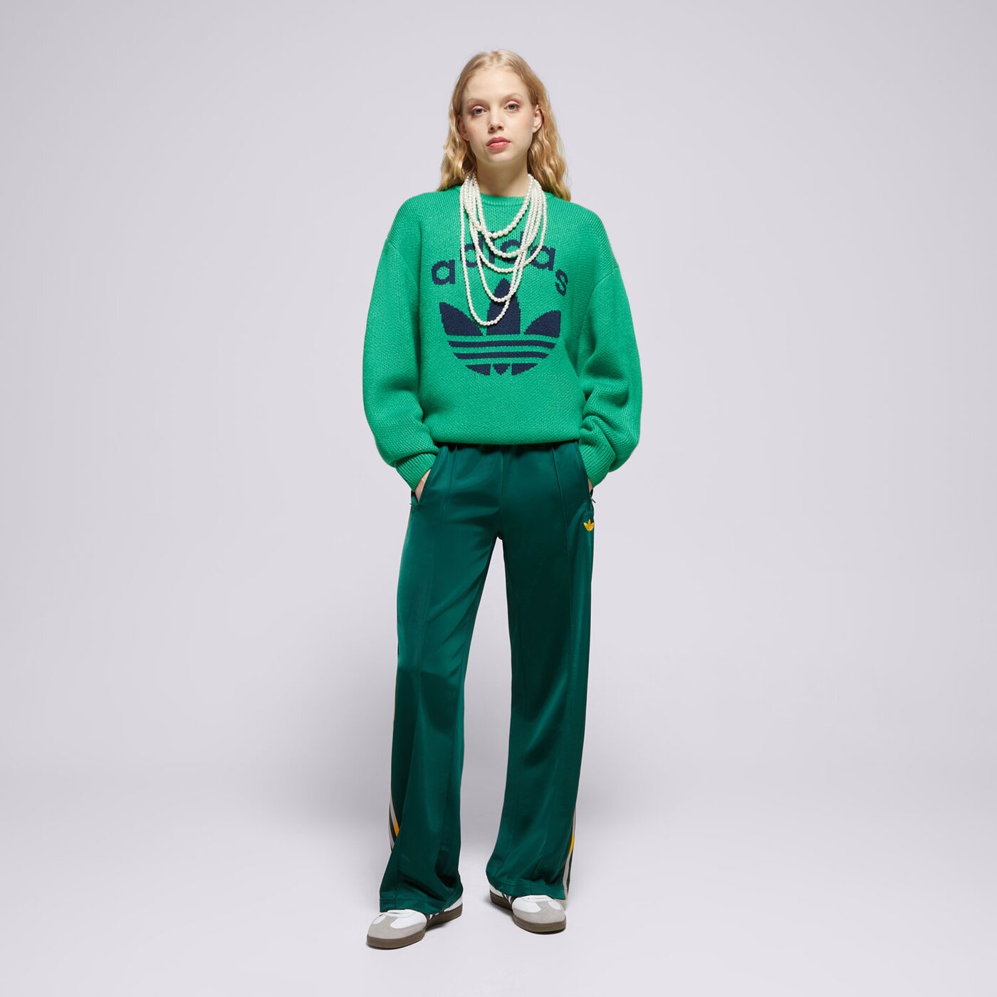 Дамски панталони ADIDAS ПАНТАЛОНИ FBIRD LOOSE TP jp2314 цвят зелен