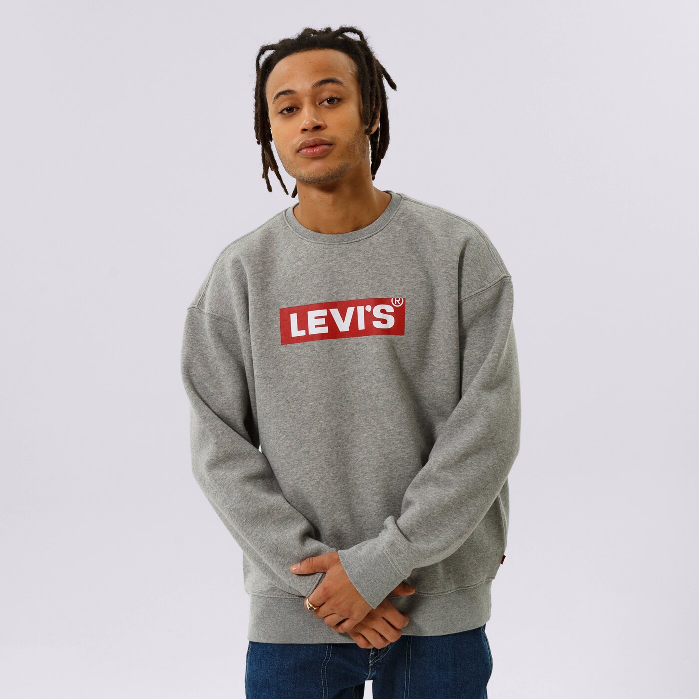 Мъжки суичър LEVI'S СУИТЧЪР T3 RELAXED GRAPHIC CREW 39134-0030 цвят сив