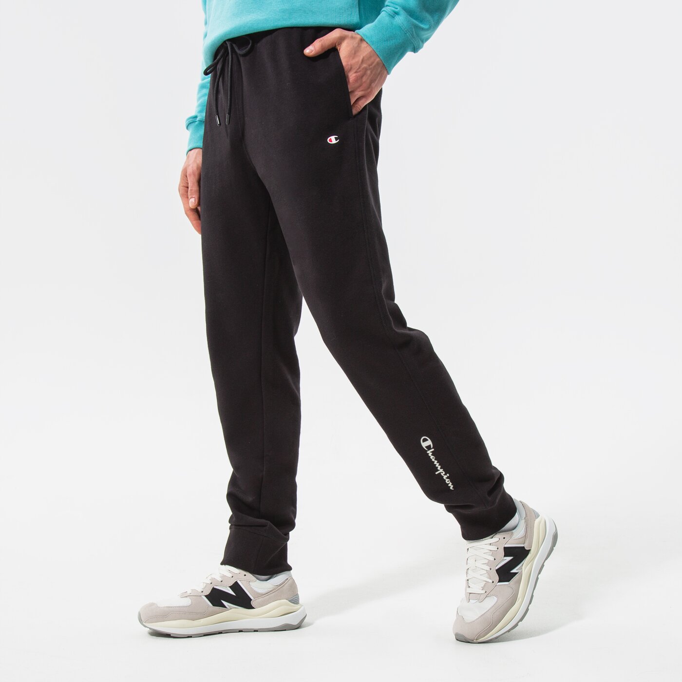Мъжки панталони CHAMPION ПАНТАЛОНИ RIB CUFF PANTS 217217kk001 цвят черен