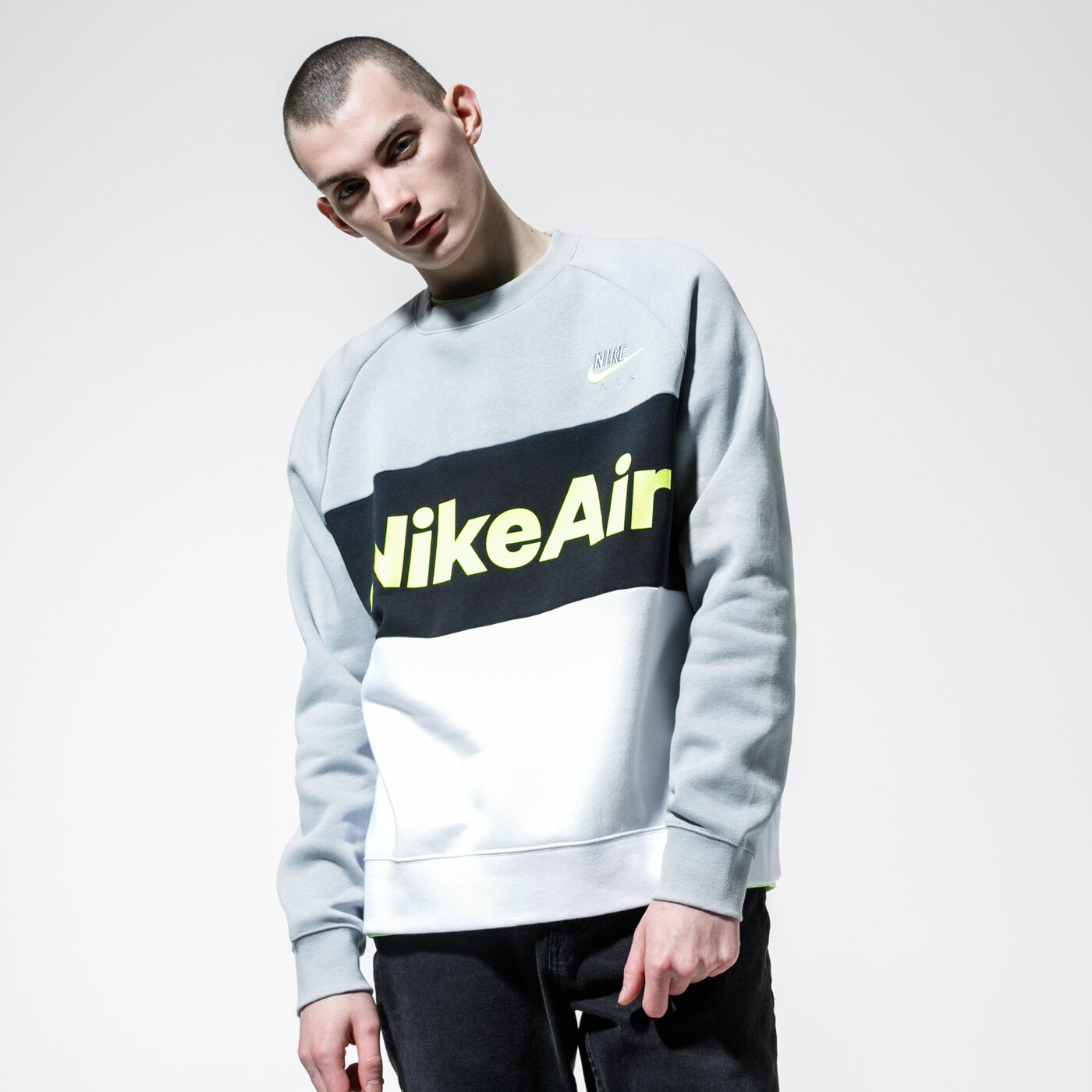 Мъжки суичър NIKE СУИТЧЪР AIR cj4827-077 цвят сив