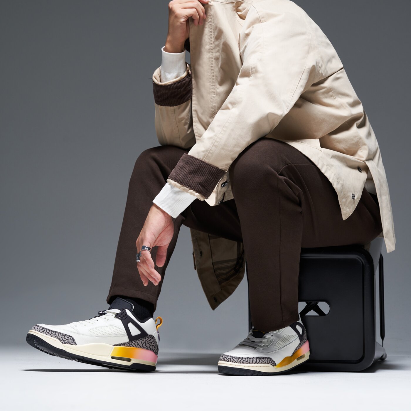 Мъжки маратонки JORDAN SPIZIKE LOW fq1759-107 цвят многоцветен