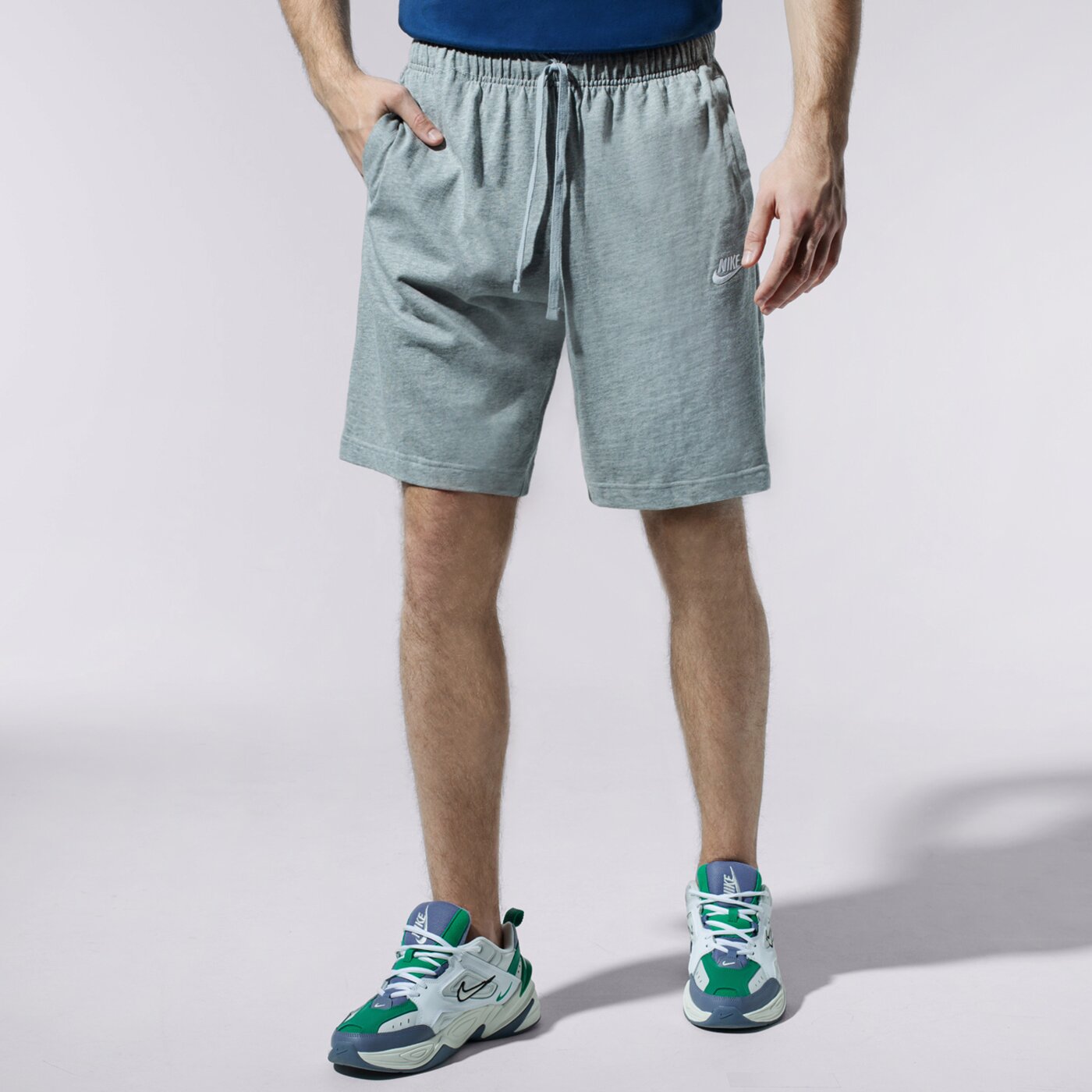 Мъжки къси панталони NIKE ШОРТИ SPORTSWEAR CLUB FLEECE SHORTS bv2772-063 цвят сив