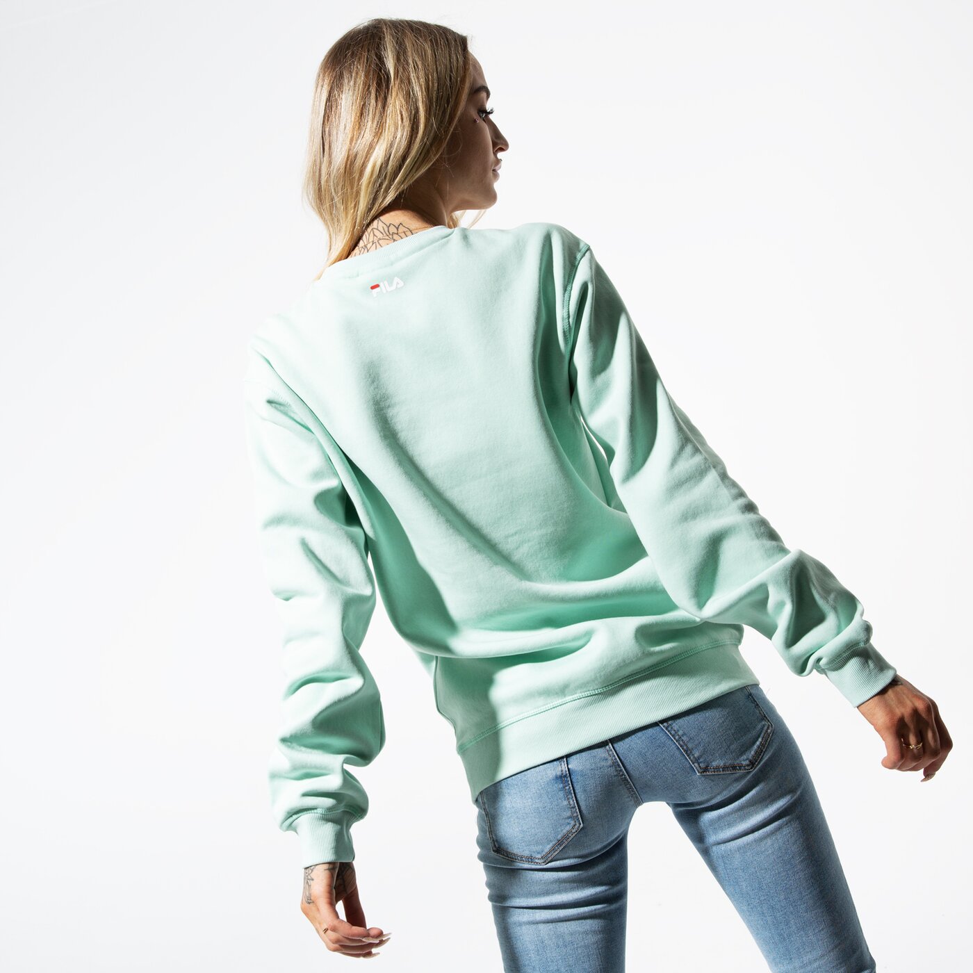 Дамски суичър FILA СУИТЧЪР PURE HOODY 681091a204 цвят зелен