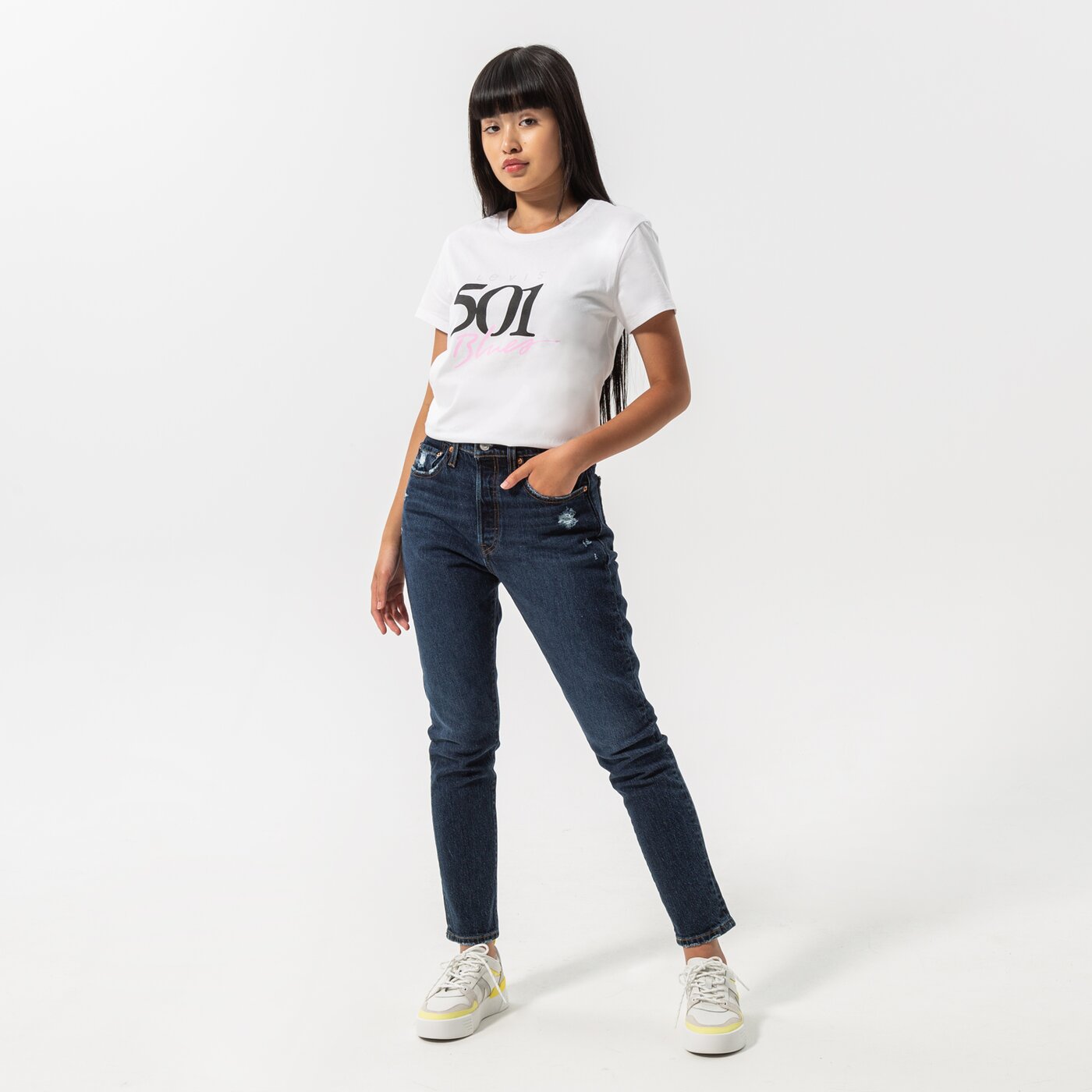 Дамска тениска LEVI'S ТЕНИСКА THE PERFECT TEE 17369-1921 цвят бял