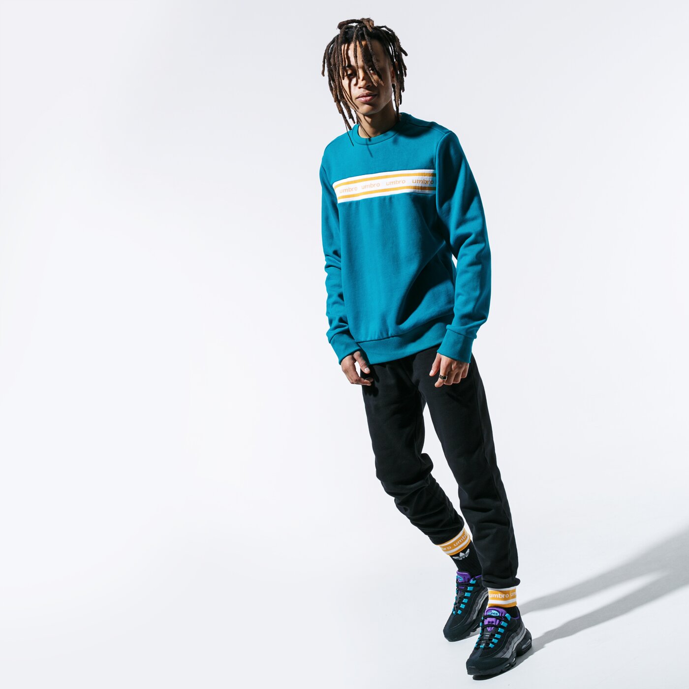 Мъжки суичър UMBRO СУИТЧЪР RETRO SWEATSHIRT GRN ul39blm89002 цвят зелен