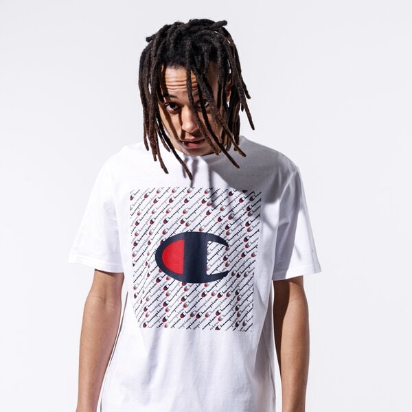 Мъжка тениска CHAMPION ТЕНИСКА ALL OVER SQUARE TEE 215281ww001 цвят бял