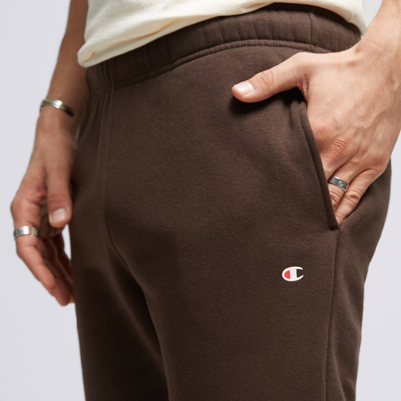 Мъжки панталони CHAMPION ПАНТАЛОНИ RIB CUFF PANTS 218341ms548 цвят кафяв