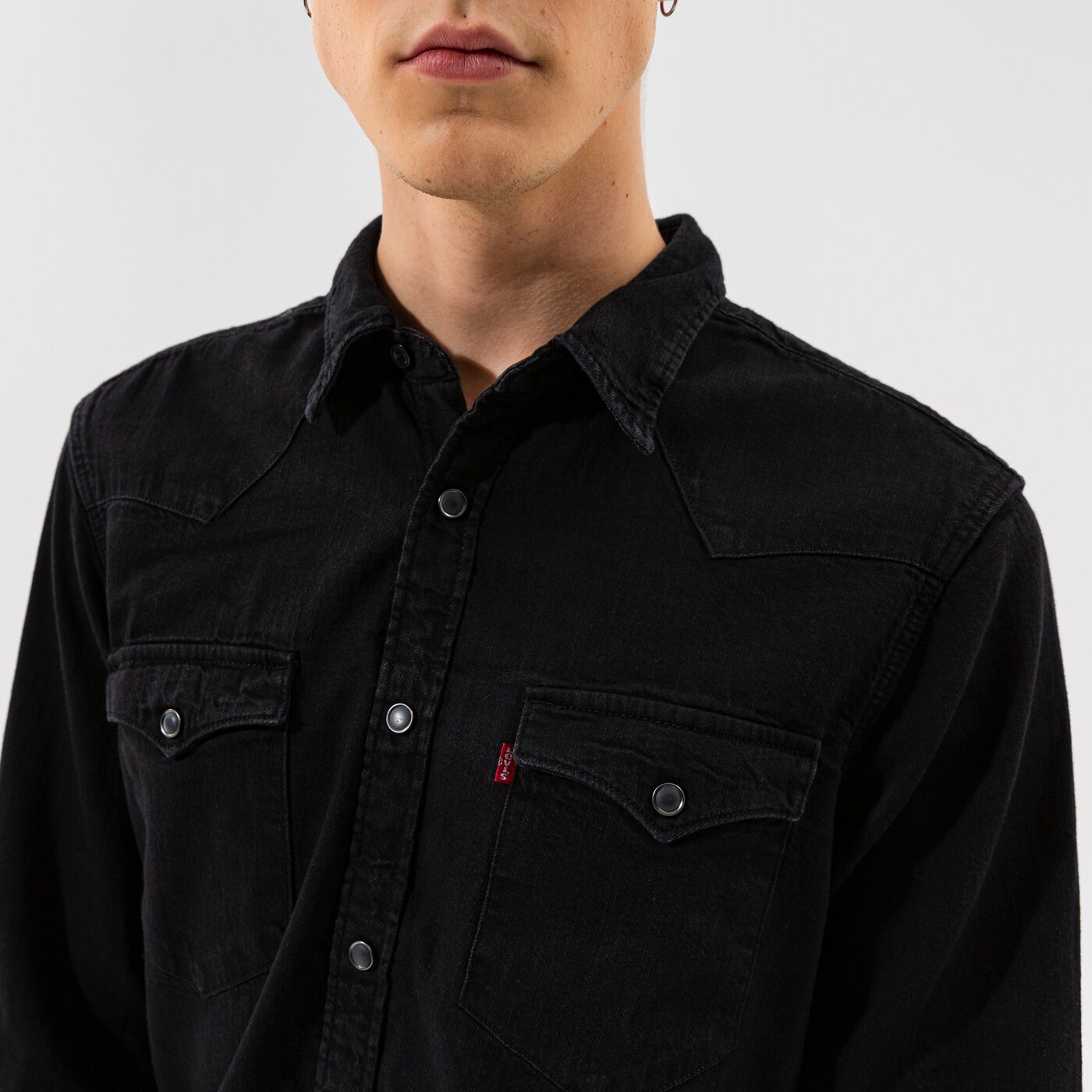 LEVI'S РИЗА BARSTOW WESTERN STANDARD 857440002 цвят черен