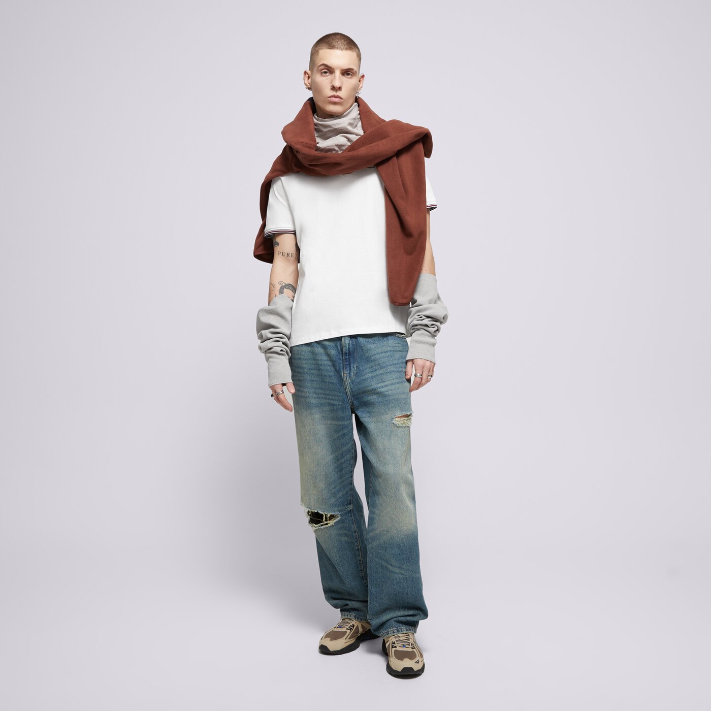 Мъжка тениска FILA ТЕНИСКА CALEB fw24mh036100 цвят бял