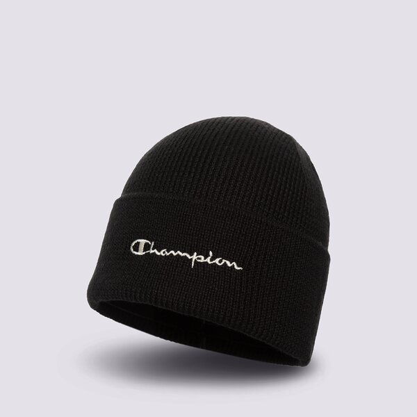 Дамска зимна шапка CHAMPION ШАПКА UNISEX KNITTED CAP 805668kk001 цвят черен