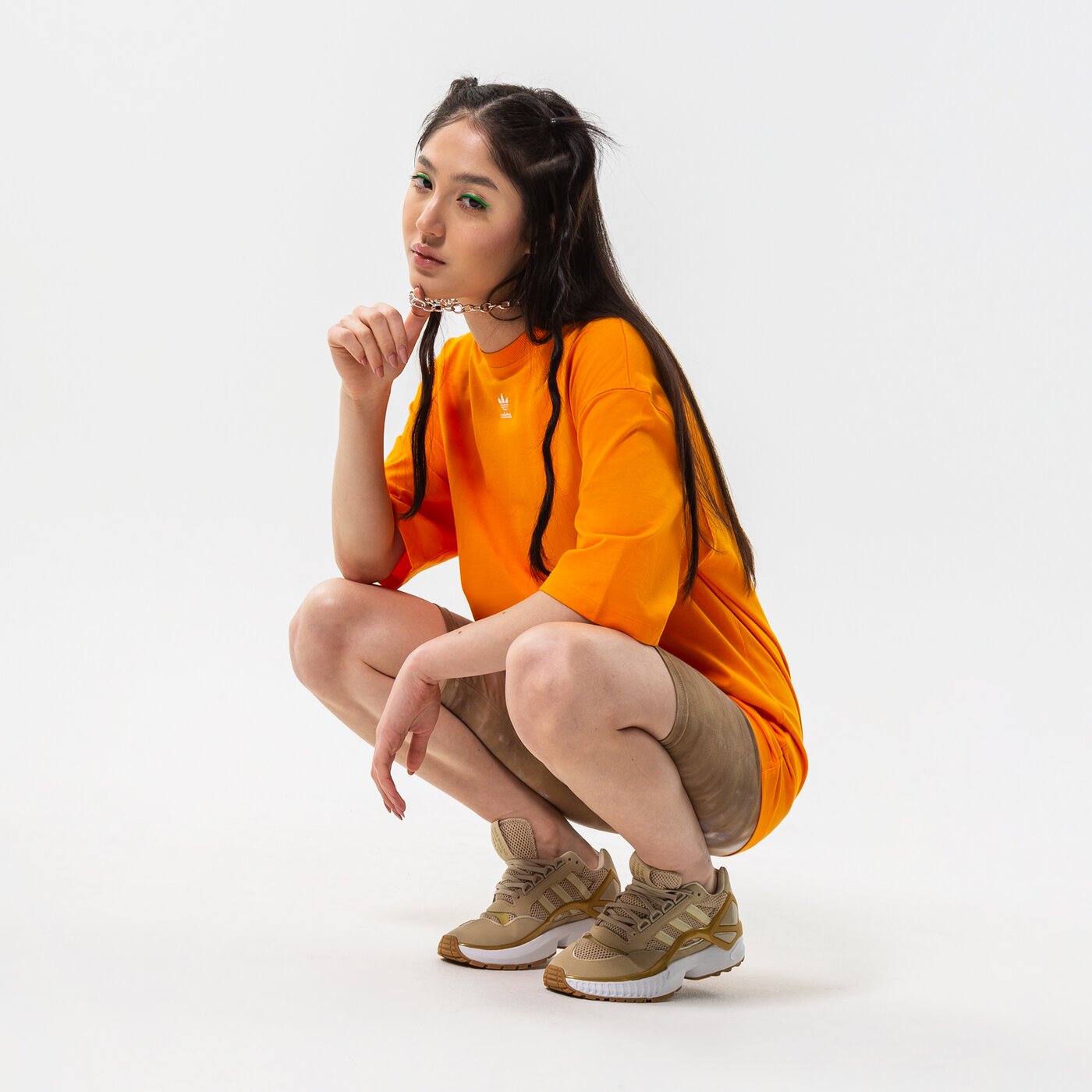 Дамска тениска ADIDAS ESSENTIAL TREFOIL BOYFRIEND ТЕНИСКА hf7476 цвят оранжев