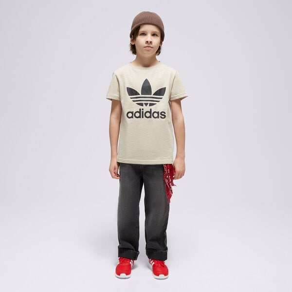 Детска тениска ADIDAS ТЕНИСКА TREFOIL TEE BOY ij7179 цвят бежов