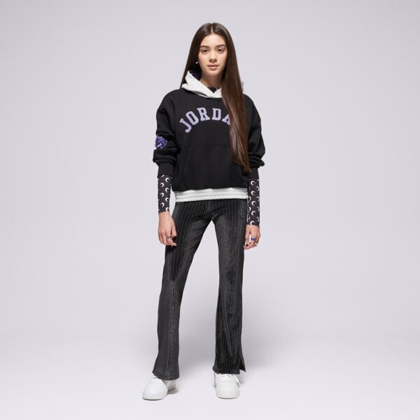 Детски панталони NIKE ПАНТАЛОНИ G NSW TGHT FLARE COZY RIB GIRL hf4387-010 цвят черен