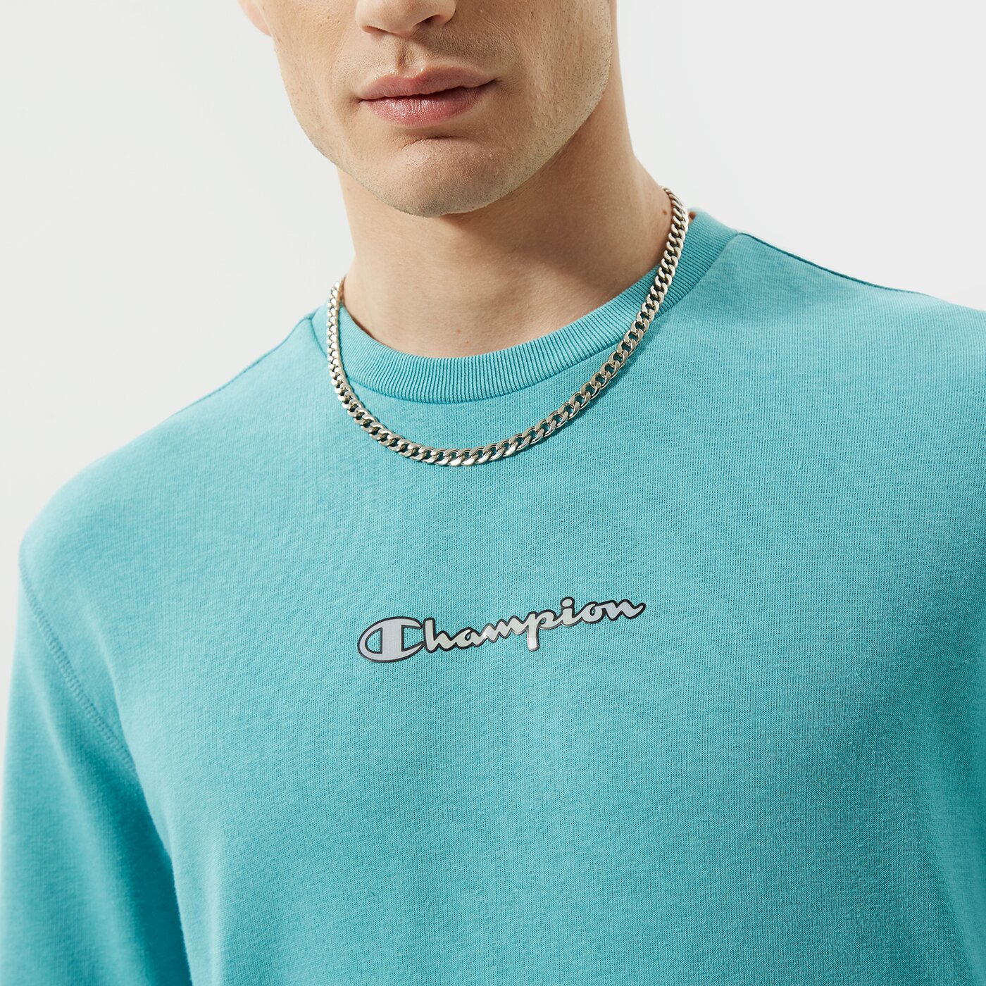 Мъжки суичър CHAMPION СУИТЧЪР CREWNECK SWEATSHIRT 217216bs148 цвят зелен