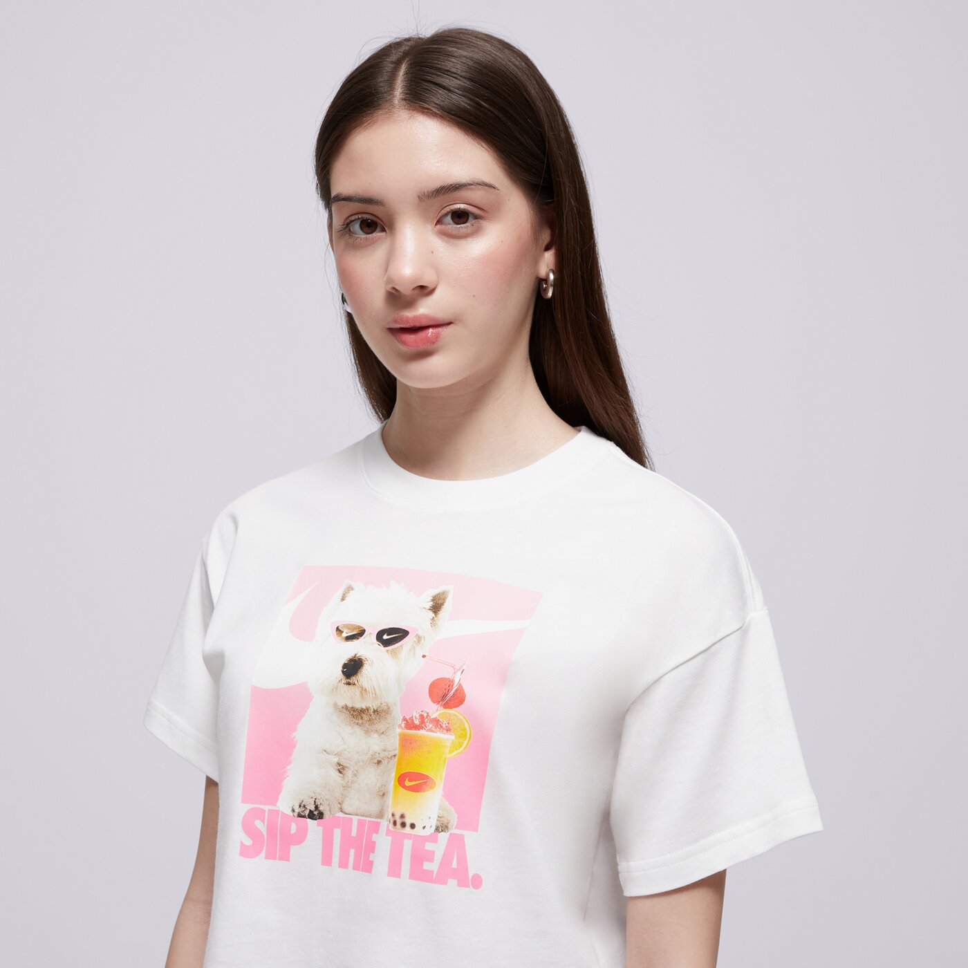 Детска тениска NIKE ТЕНИСКА G NSW PHOTO TEE GIRL hq2337-100 цвят бял