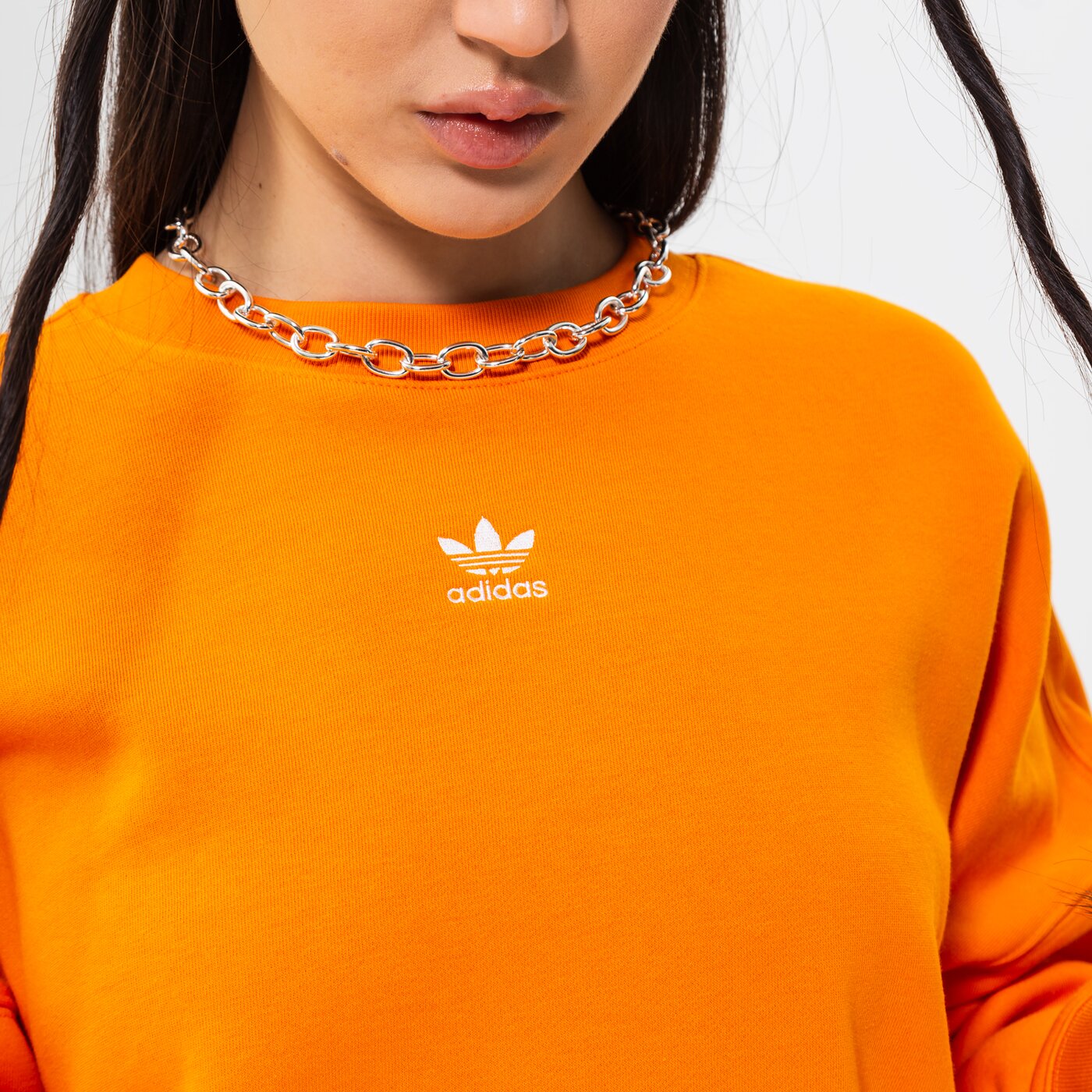 Дамски суичър ADIDAS СУИТЧЪР SWEATSHIRT hf7477 цвят оранжев