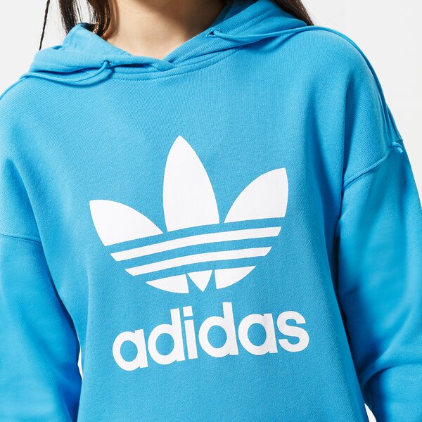 Дамски суичър ADIDAS СУИТЧЪР С КАЧУЛКА TRF HOODIE he6952 цвят син