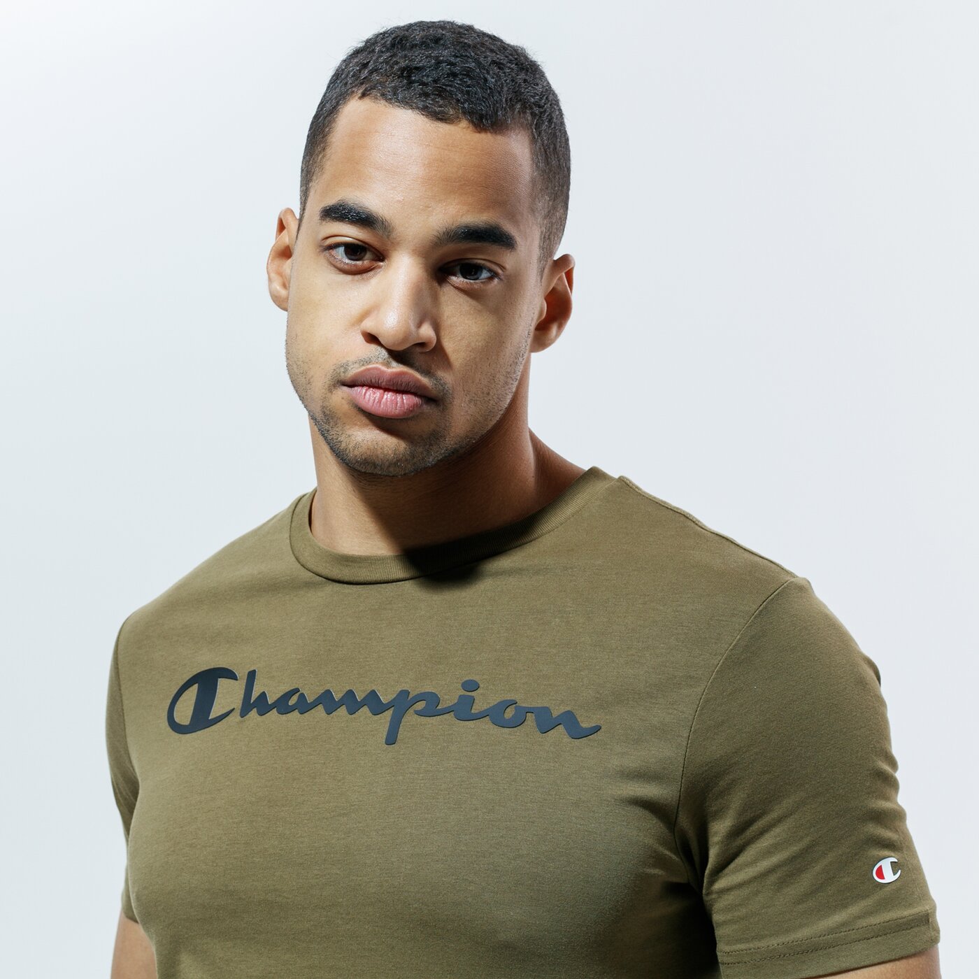 Мъжка тениска CHAMPION ТЕНИСКА CREWNECK ТЕНИСКА 214747ms549 цвят каки