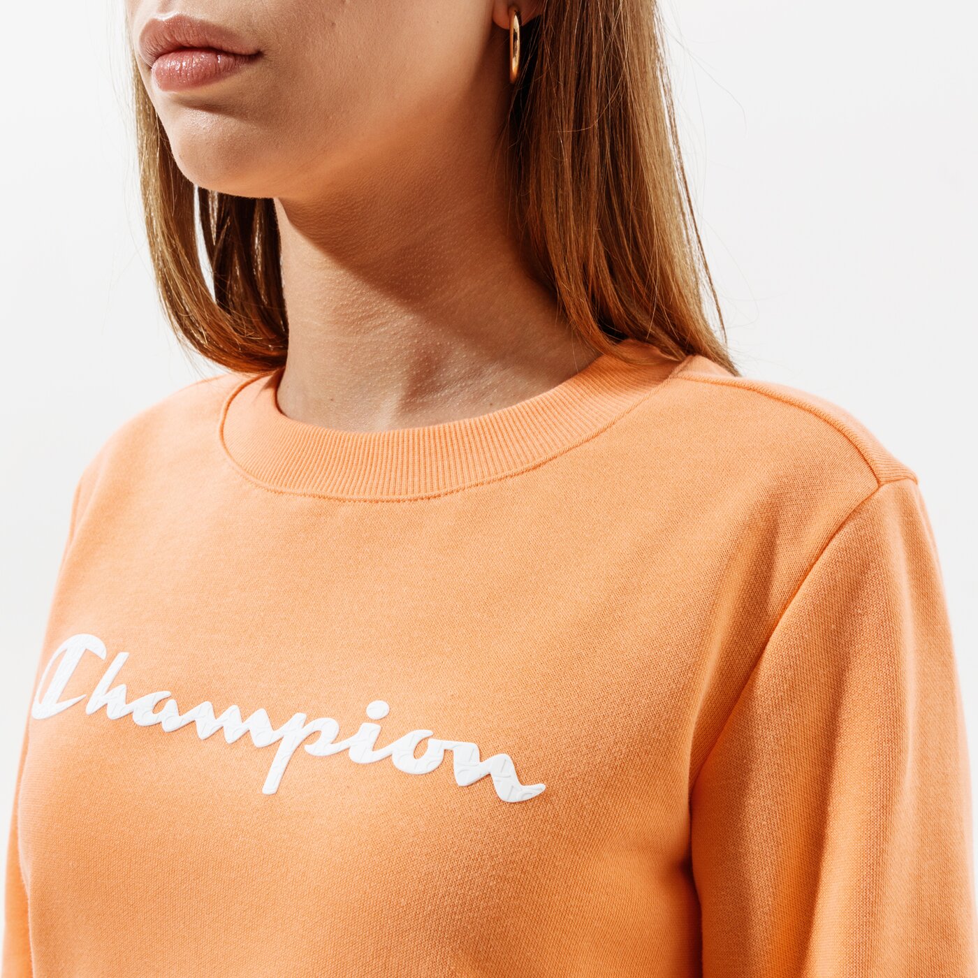 Дамски суичър CHAMPION СУИТЧЪР CREWNECK SWEATSHIRT 112585ps122 цвят оранжев