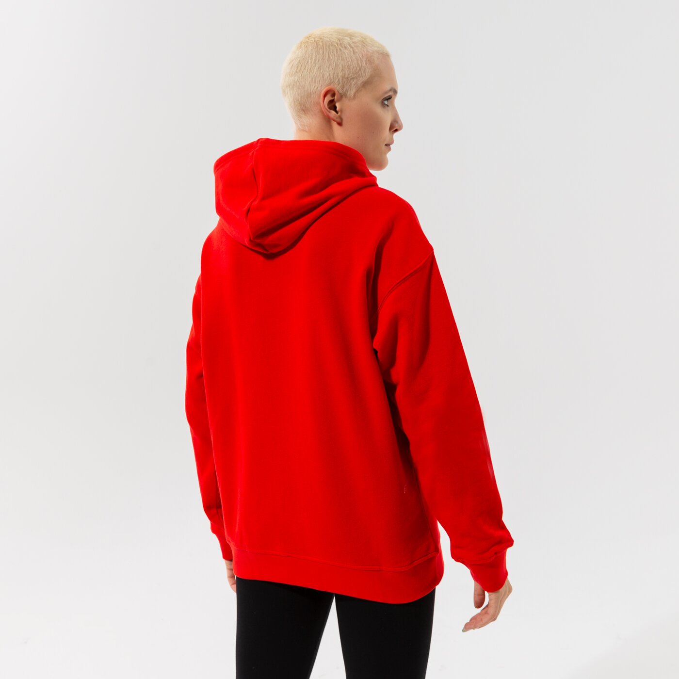 Дамски суичър ADIDAS СУИТЧЪР С КАЧУЛКА TRF HOODIE h33588 цвят червен