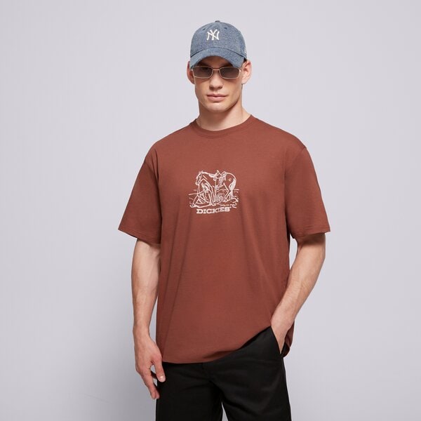 Мъжка тениска DICKIES ТЕНИСКА COMPANION CENTER LOGO SS TEE dk0a4z91k471 цвят кафяв