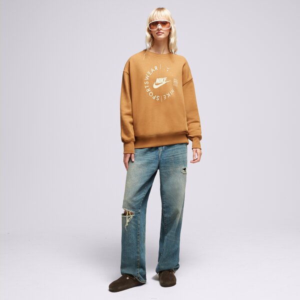 Дамски суичър NIKE СУИТЧЪР UTILITY CREW AL'BRWN SWEATSHIRT fd4234-270 цвят кафяв