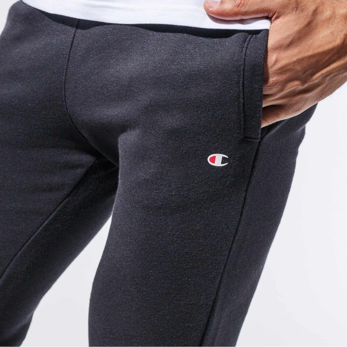 Мъжки панталони CHAMPION ПАНТАЛОНИ RIB CUFF PANTS 214962kk001 цвят черен