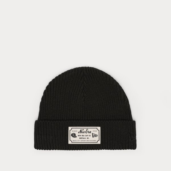Мъжка зимна шапка NEW ERA ШАПКА NE PATCH BEANIE BLK NEW ERA BLK 60285039 цвят черен