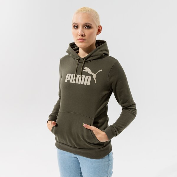 Дамски суичър PUMA СУИТЧЪР С КАЧУЛКА ESS LOGO HOODIE FL (S) - GRAPE LEAF 58678944 цвят каки