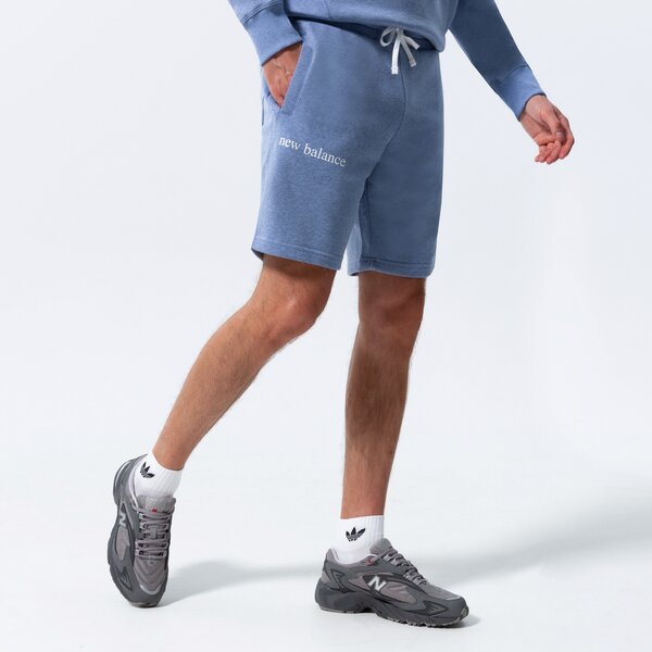 Мъжки къси панталони NEW BALANCE ШОРТИ NB ESSENTIALS PURE BALANCE FLEECE SHORT ms21552nhr цвят син