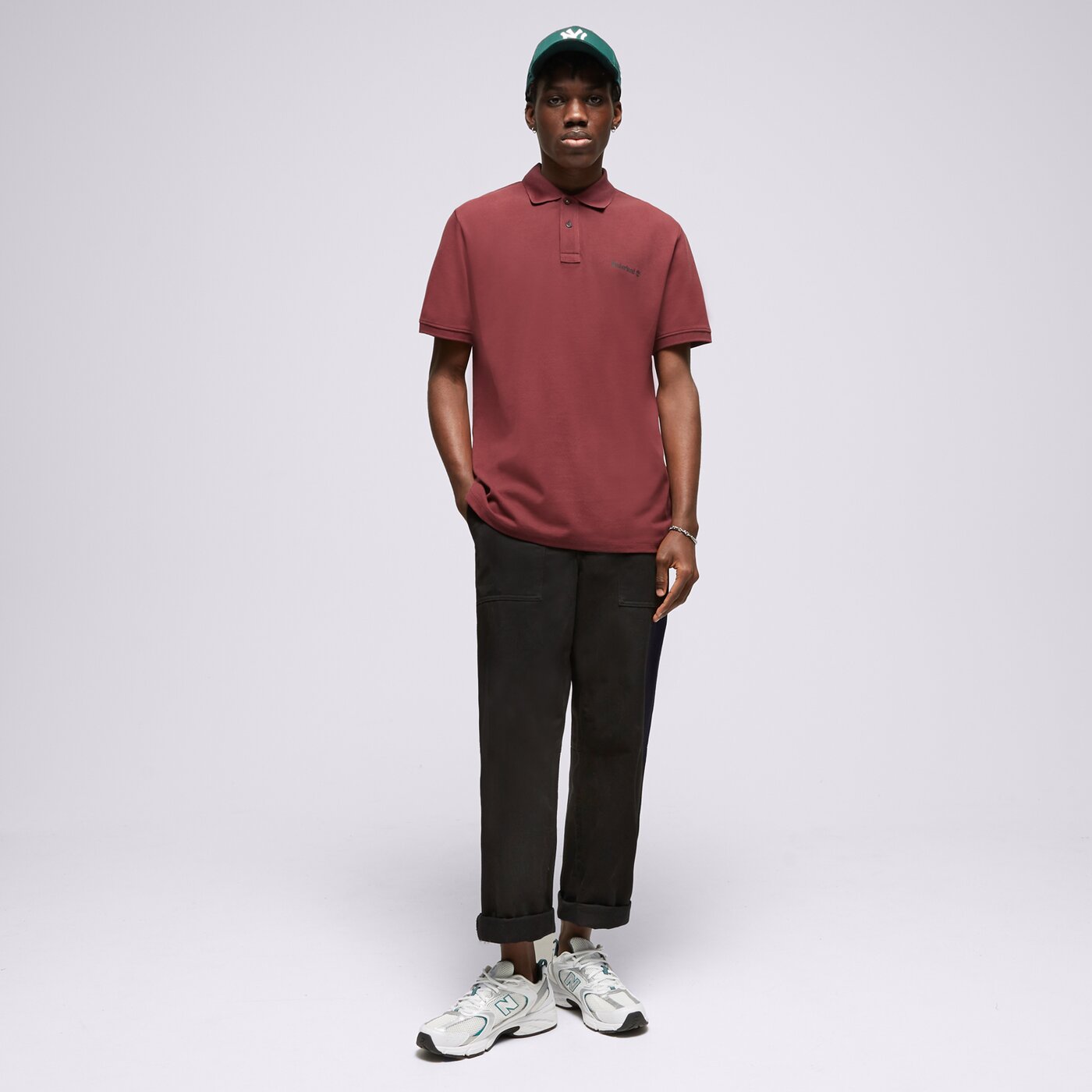 Мъжка тениска TIMBERLAND ТЕНИСКА SMALL LOGO PRINT   ТЕНИСКА ТИП ПОЛО (REGU tb0a5pgci301 цвят бордо