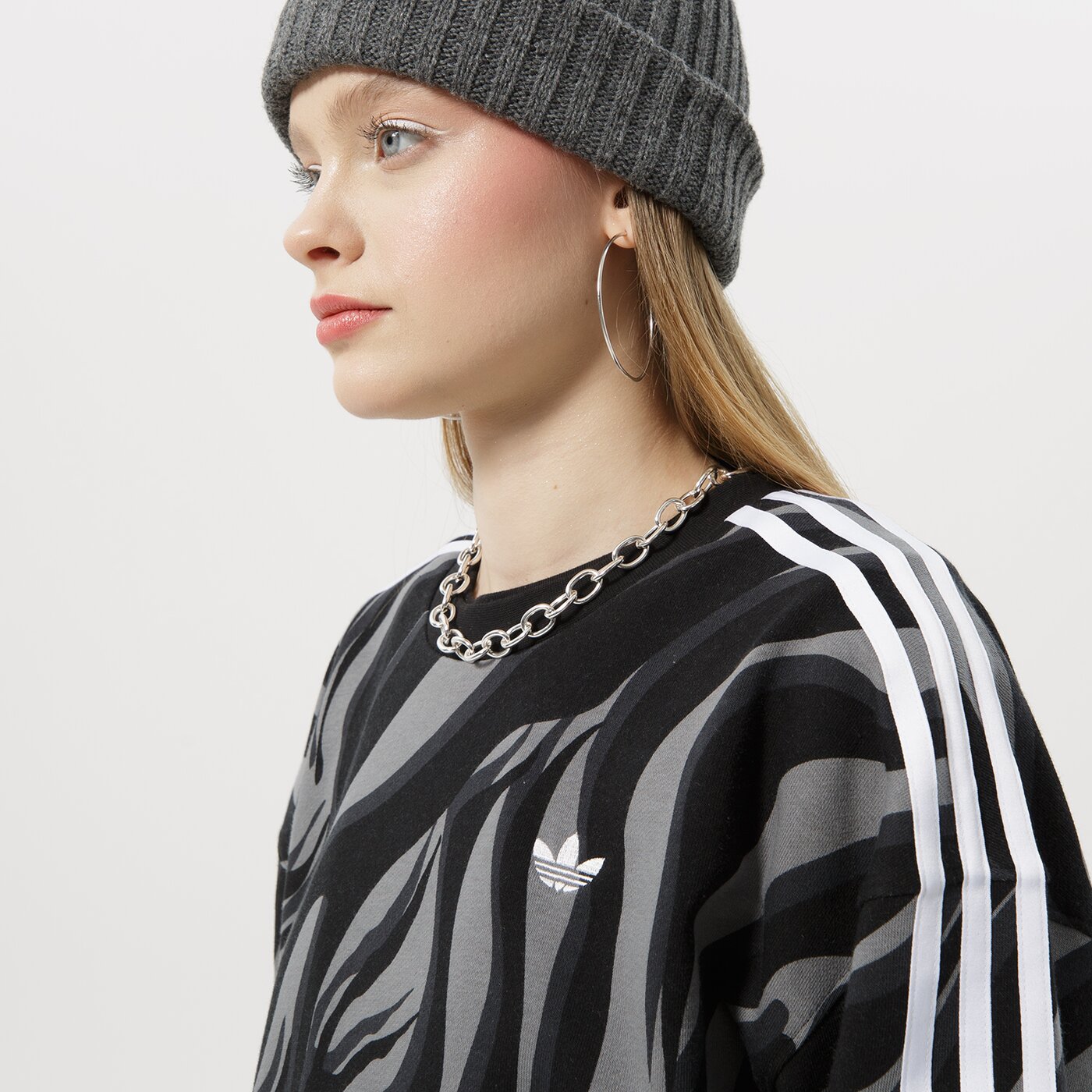 Дамски суичър ADIDAS СУИТЧЪР AOP SWEATSHIRT ij8188 цвят черен