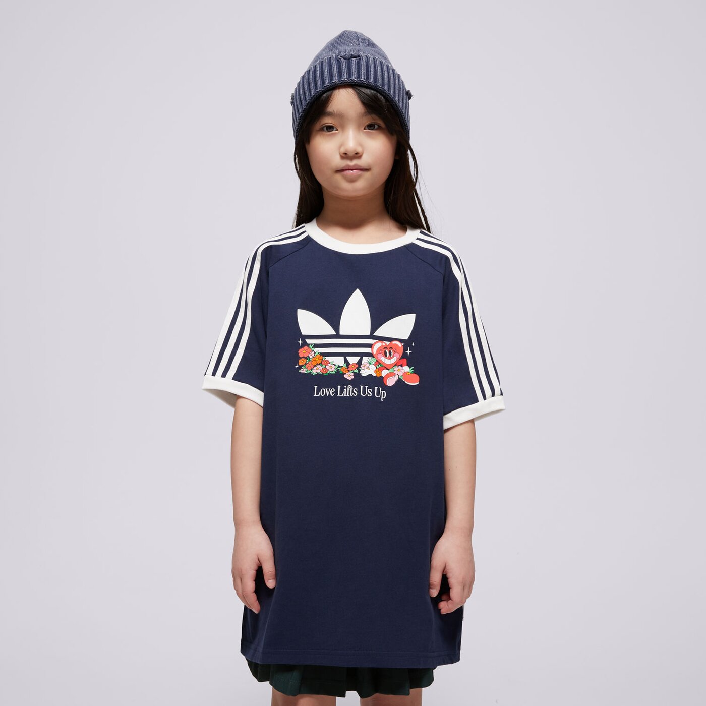Детска тениска ADIDAS ТЕНИСКА LOOSE TEE GIRLS jd0389 цвят тъмносин
