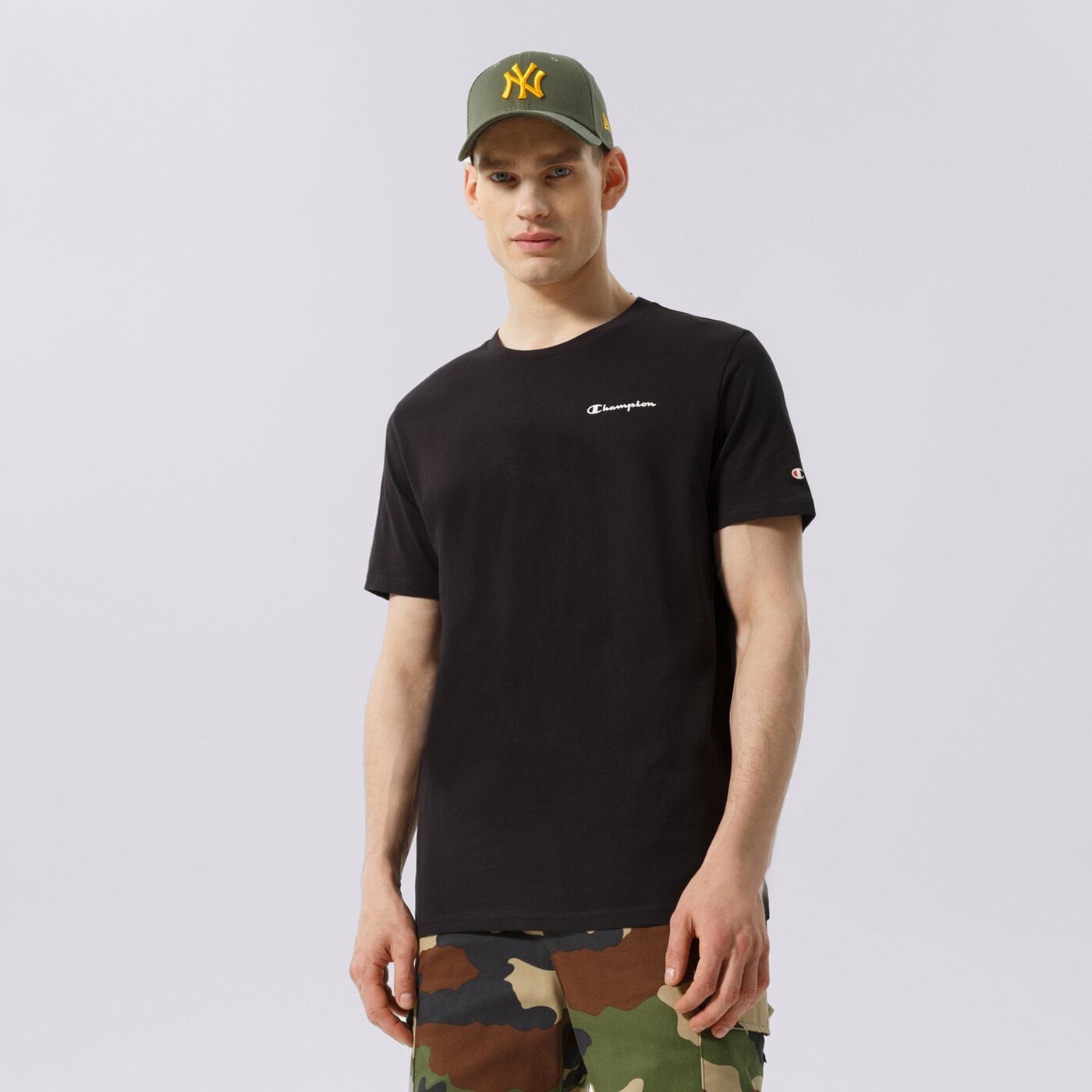 Мъжка тениска CHAMPION ТЕНИСКА CREWNECK ТЕНИСКА 218281kk001 цвят черен