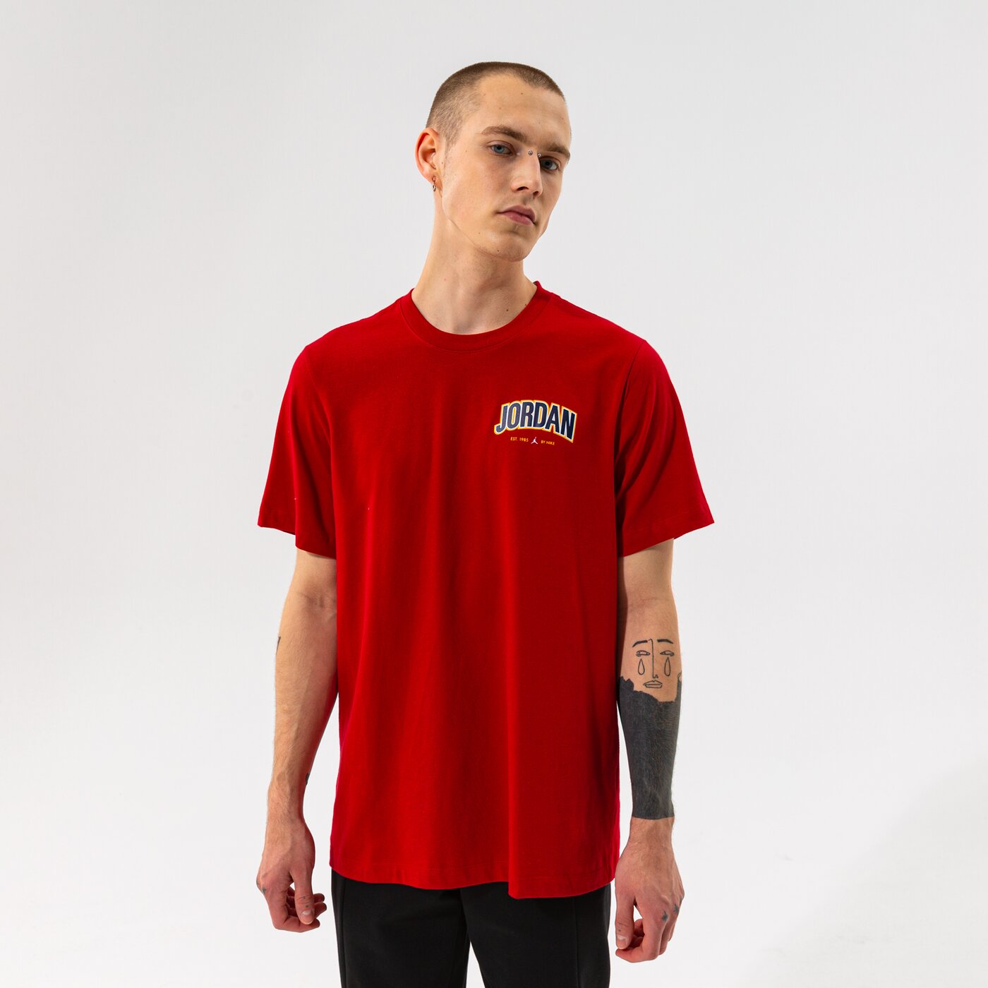 Мъжка тениска JORDAN ТЕНИСКА M J JMPMN GFX SS CREW dm3217-687 цвят червен