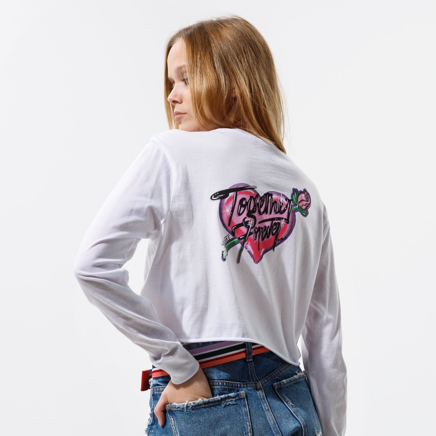 Дамска тениска VANS ТЕНИСКА OCCASION L/S CROP vn0a54vgwht1 цвят бял