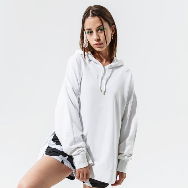 Дамски суичър PUMA СУИТЧЪР С КАЧУЛКА HER HOODIE TR - PUMA WHITE 58951902 цвят бял