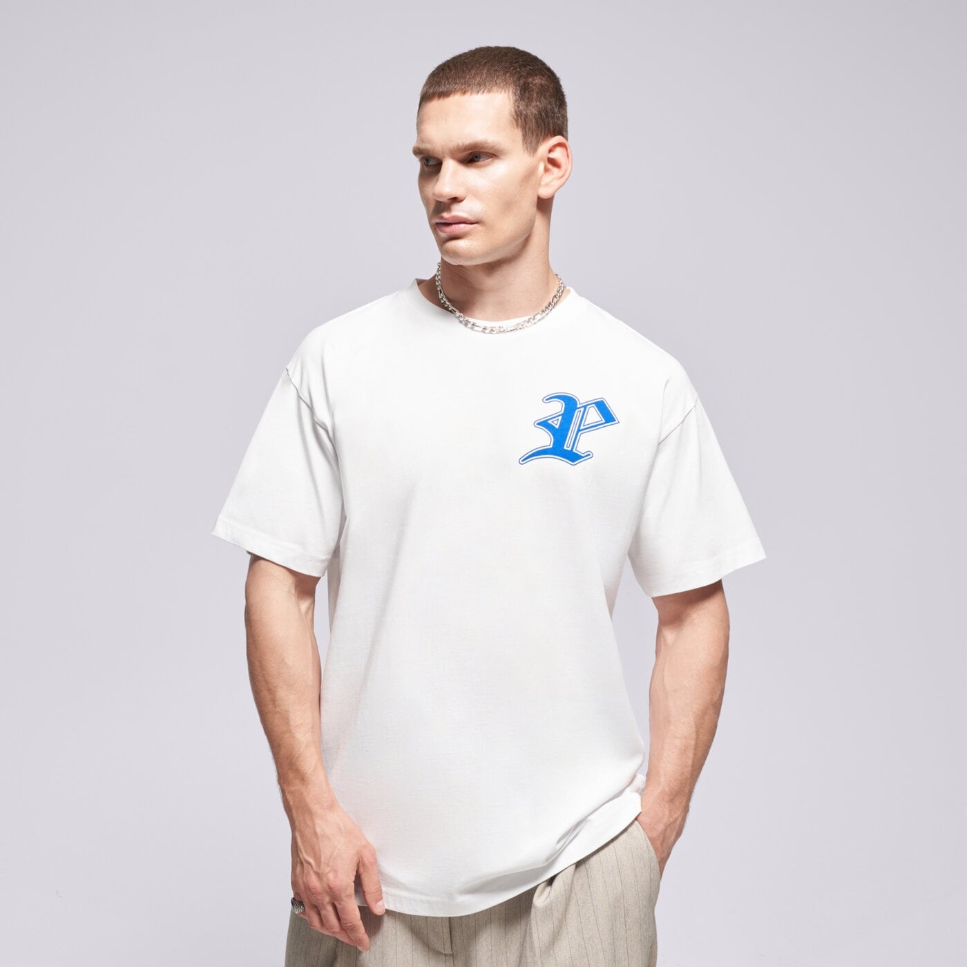 Мъжка тениска PROSTO ТЕНИСКА GOTHIC P WHITE kl252mtee1051 цвят бял