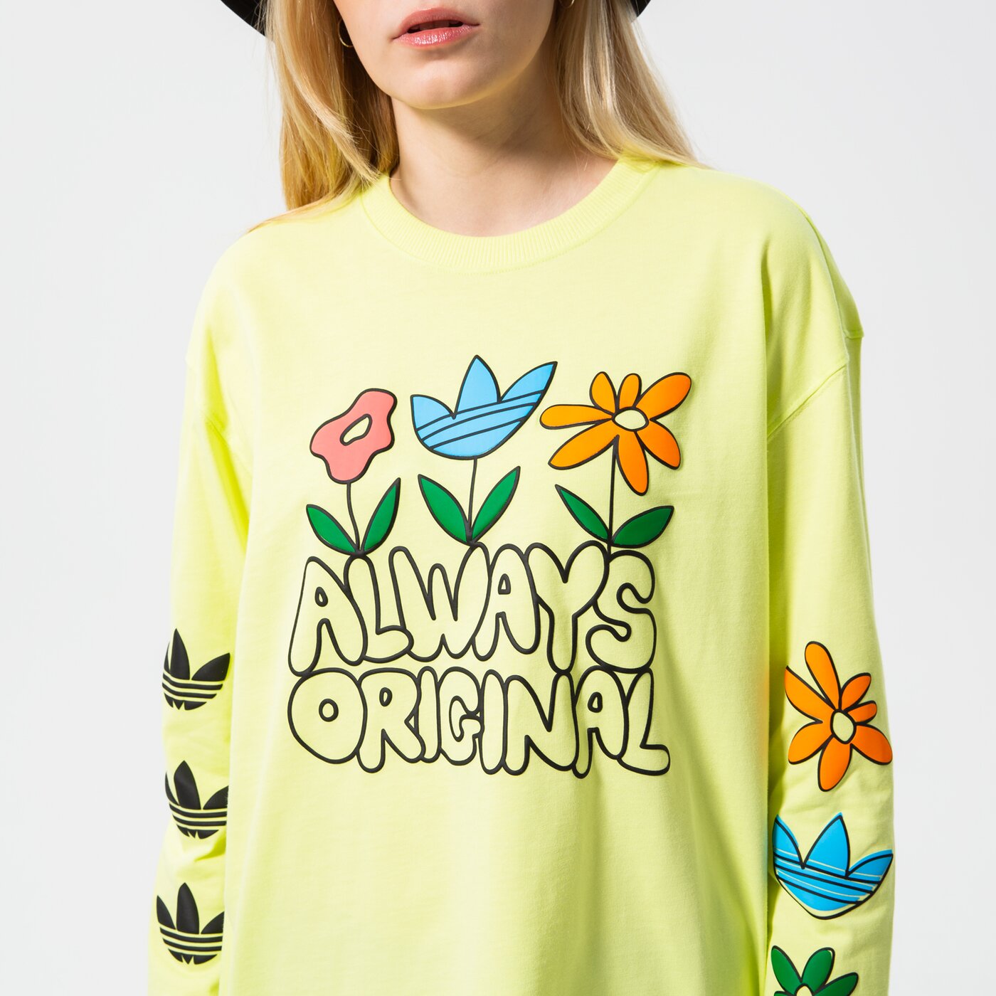 Дамска тениска ADIDAS ТЕНИСКА GRAPHIC LS hc5428 цвят жълт