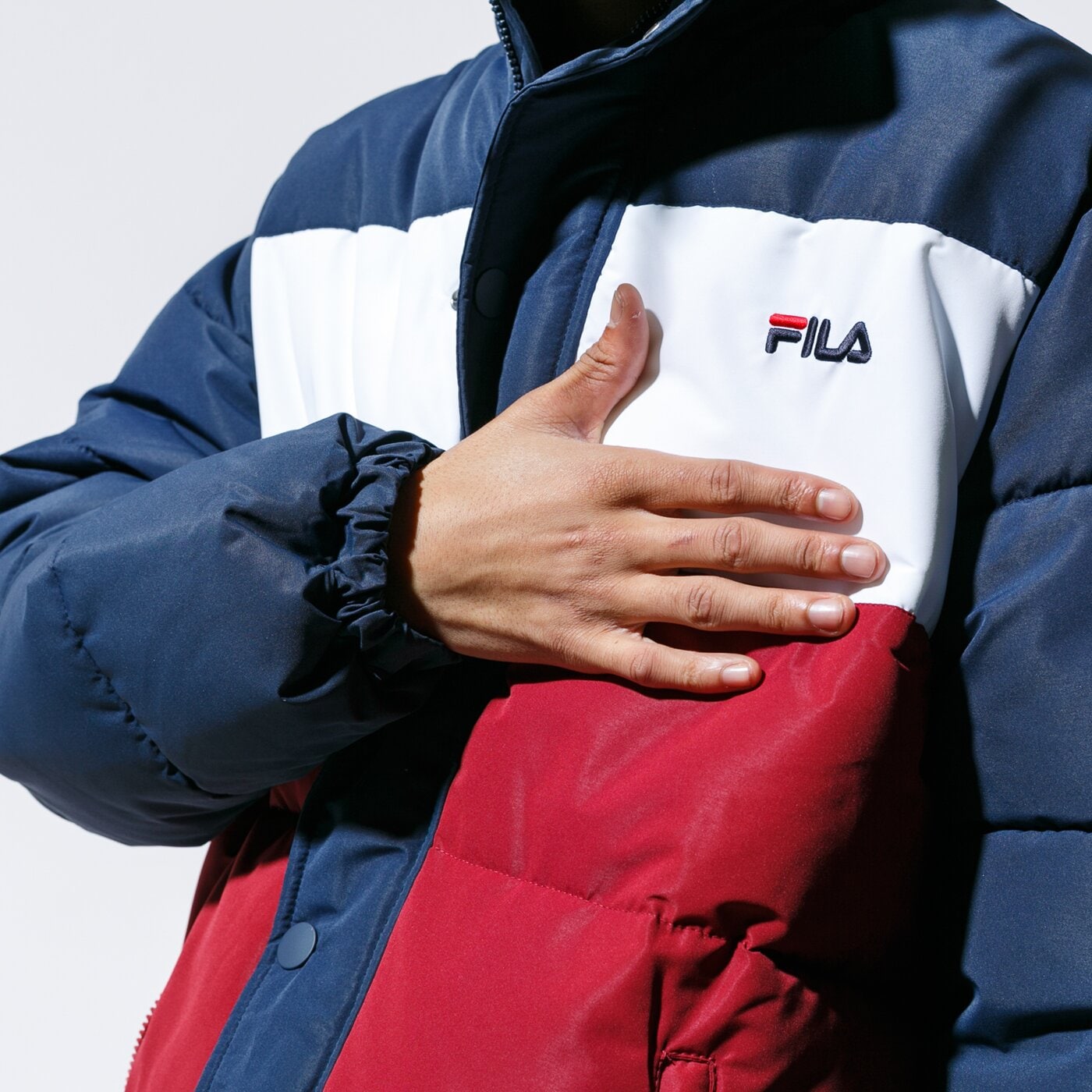 Мъжко зимно яке FILA ЯКЕ PELLE PUFF JACKET 687241a225 цвят червен