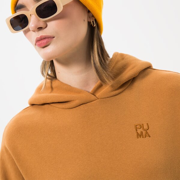 Дамски суичър PUMA СУИТЧЪР С КАЧУЛКА PUMA INFUSE OVERSIZED HOODIE 535643-74 цвят жълт