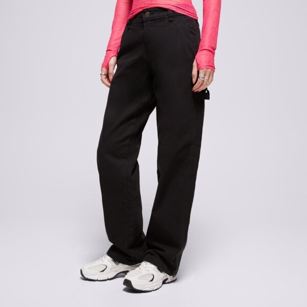 Дамски панталони DICKIES ПАНТАЛОНИ DICKIES DUCK CANVAS CARPENTER PANT W dk0a886tblk1 цвят черен
