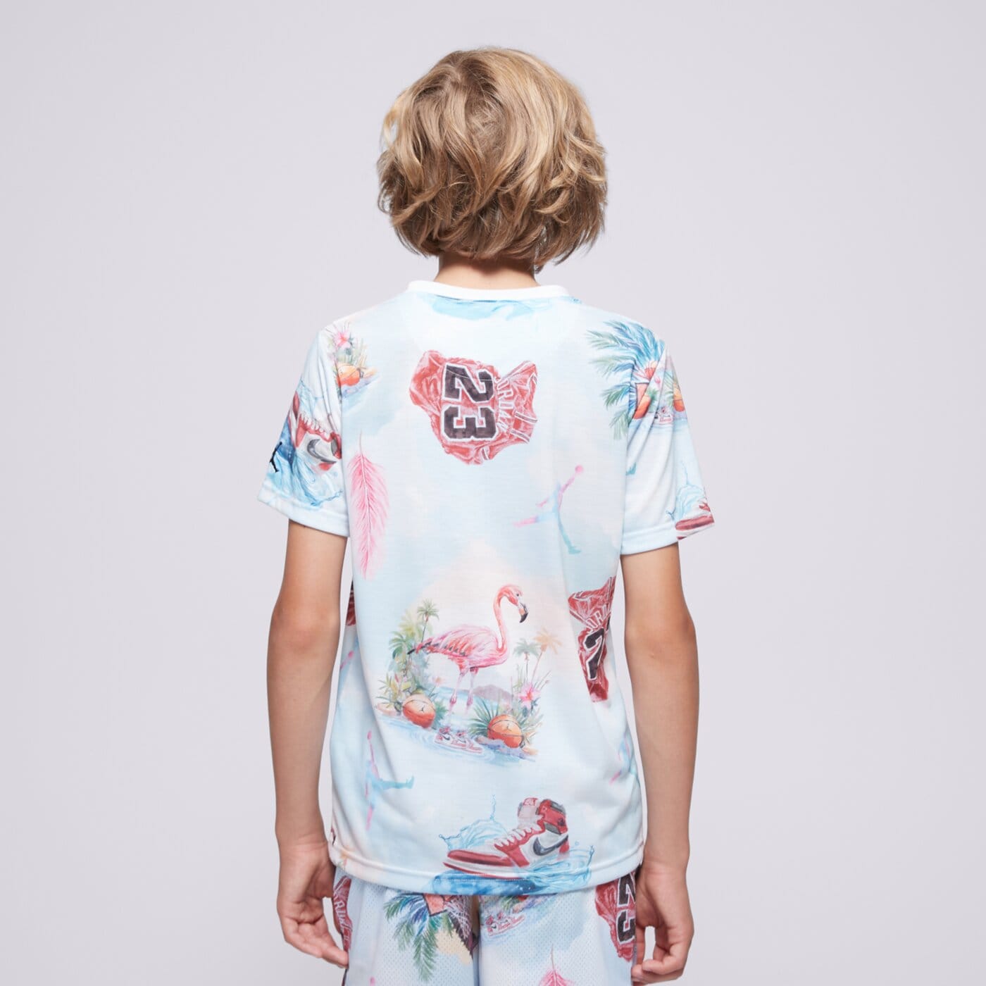 Детска тениска JORDAN ТЕНИСКА JDB JORDAN FLAMINGO AOP SS TEE BOY 95d844-001 цвят многоцветен