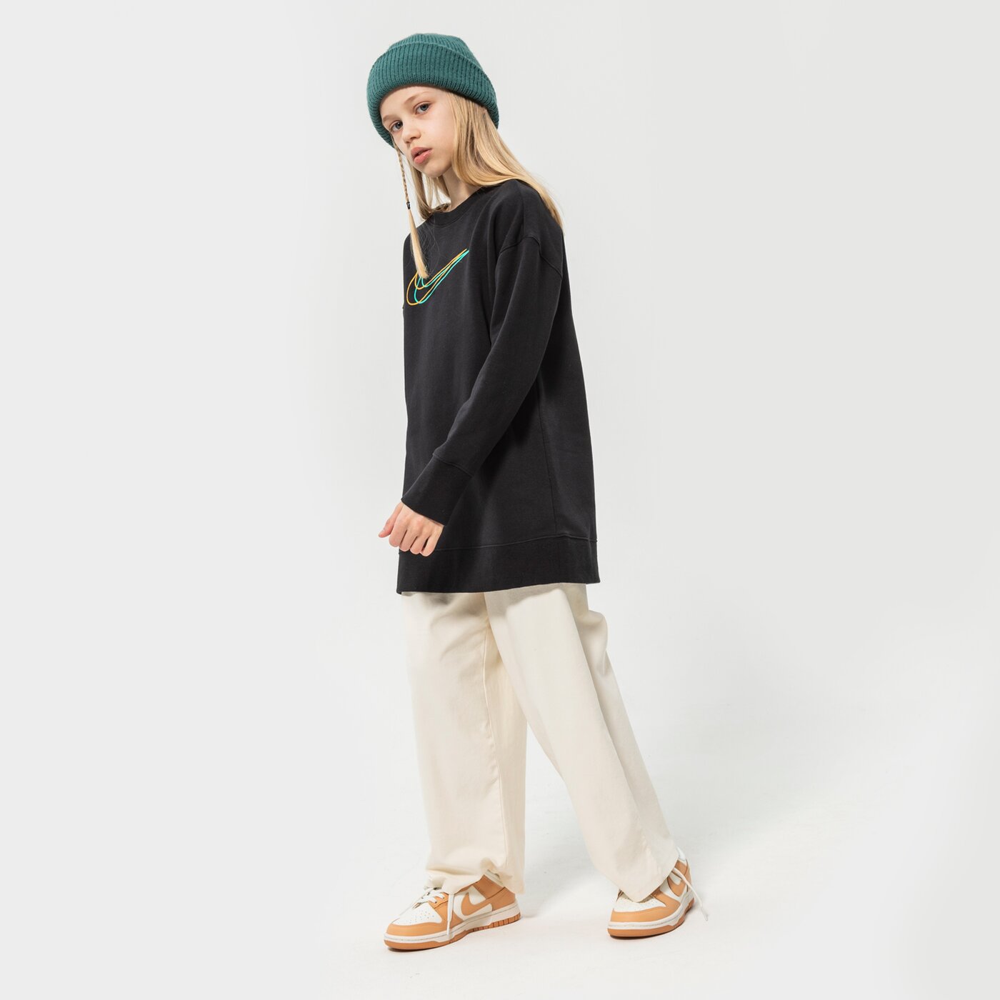 Детски суичър NIKE СУИТЧЪР G NSW BF CREW GIRL do8391-010 цвят черен