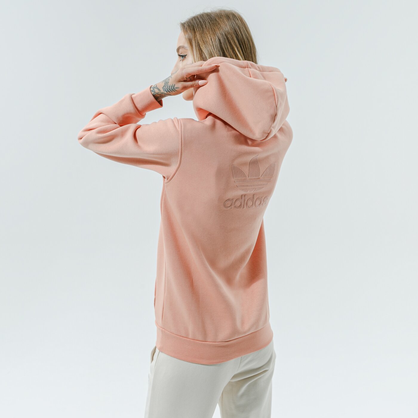 Дамски суичър ADIDAS СУИТЧЪР С КАЧУЛКА MM TREF FB OH h09145 цвят розов