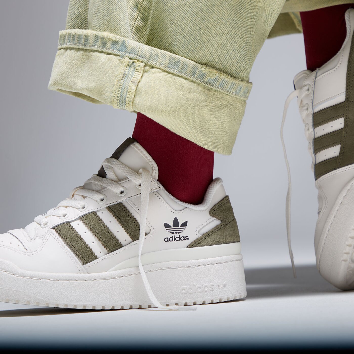 Дамски маратонки ADIDAS FORUM BOLD STRIPES W if9519 цвят бял