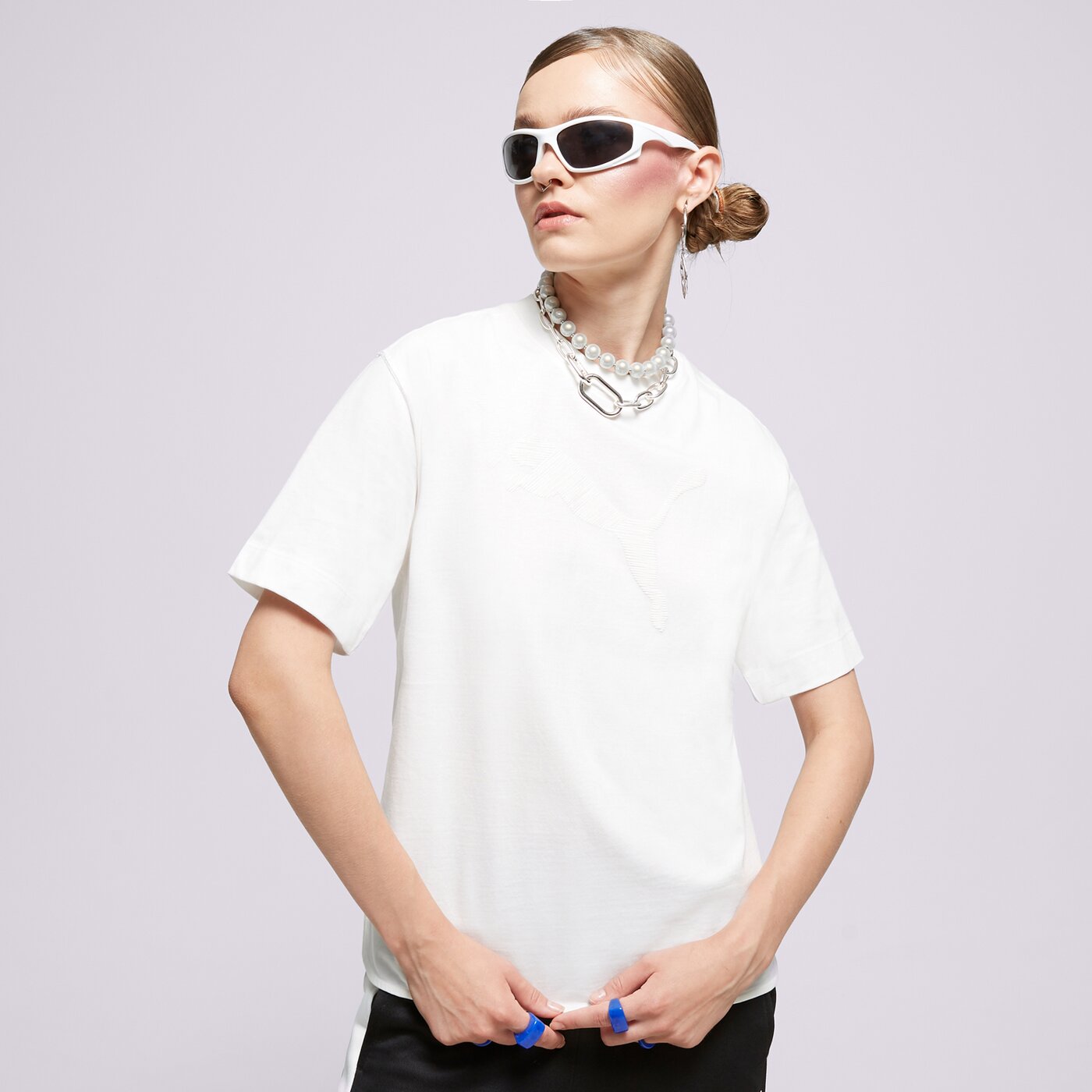 Дамска тениска PUMA ТЕНИСКА HER TEE 673107 02 цвят бял