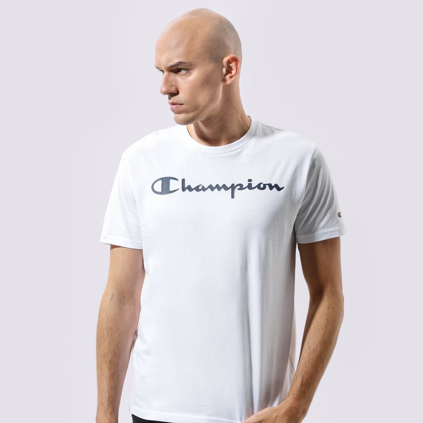 Мъжка тениска CHAMPION ТЕНИСКА CREWNECK ТЕНИСКА 216957ww001 цвят бял