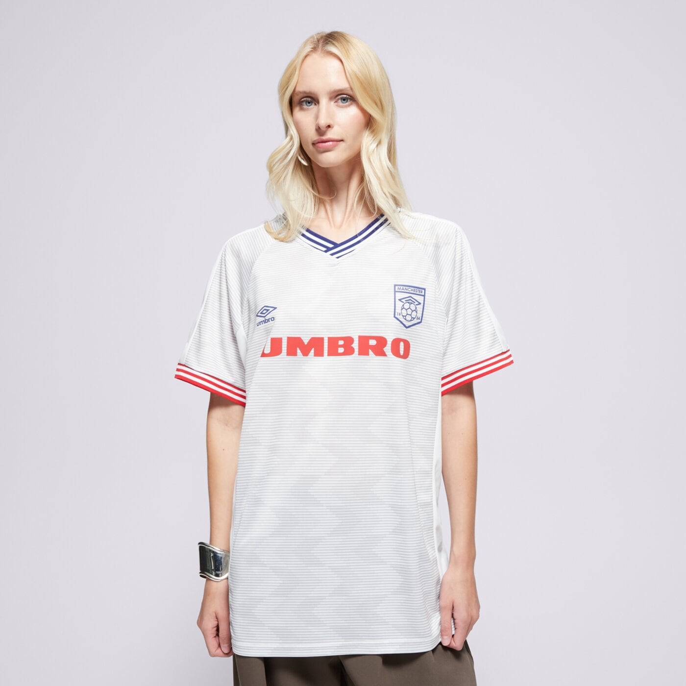 Мъжка тениска UMBRO ТЕНИСКА FOOTBALL JERSEY ul125tsm83002 цвят бял